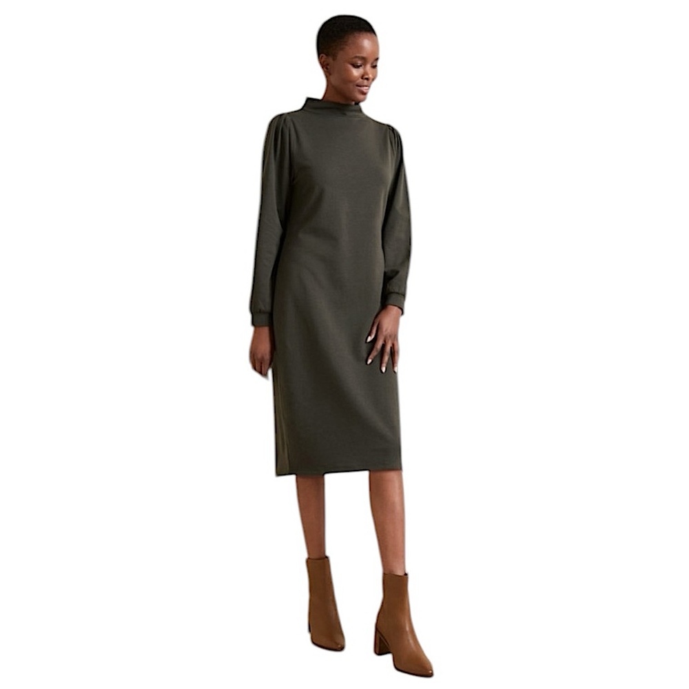 Garnet Hill Audrey Mock-Neck Knit Dress size XL